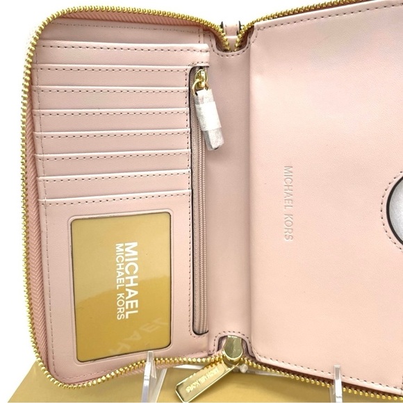 Michael Kors Large Flat MF Phone Case Wallet Powder Blush (NWT) - Picture 6 of 9